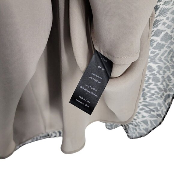 Elizabeth James Small Silk Tank Blouse Geometric boho quiet luxury career - Picture 3 of 4